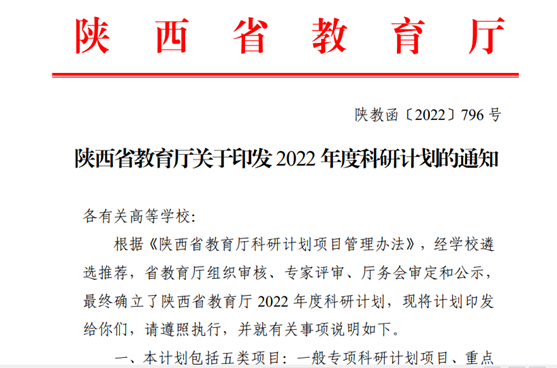 2022年度科研计划立项文件